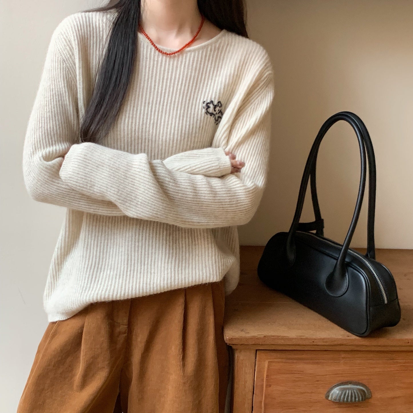 Hand Embroidery Wool Sweater