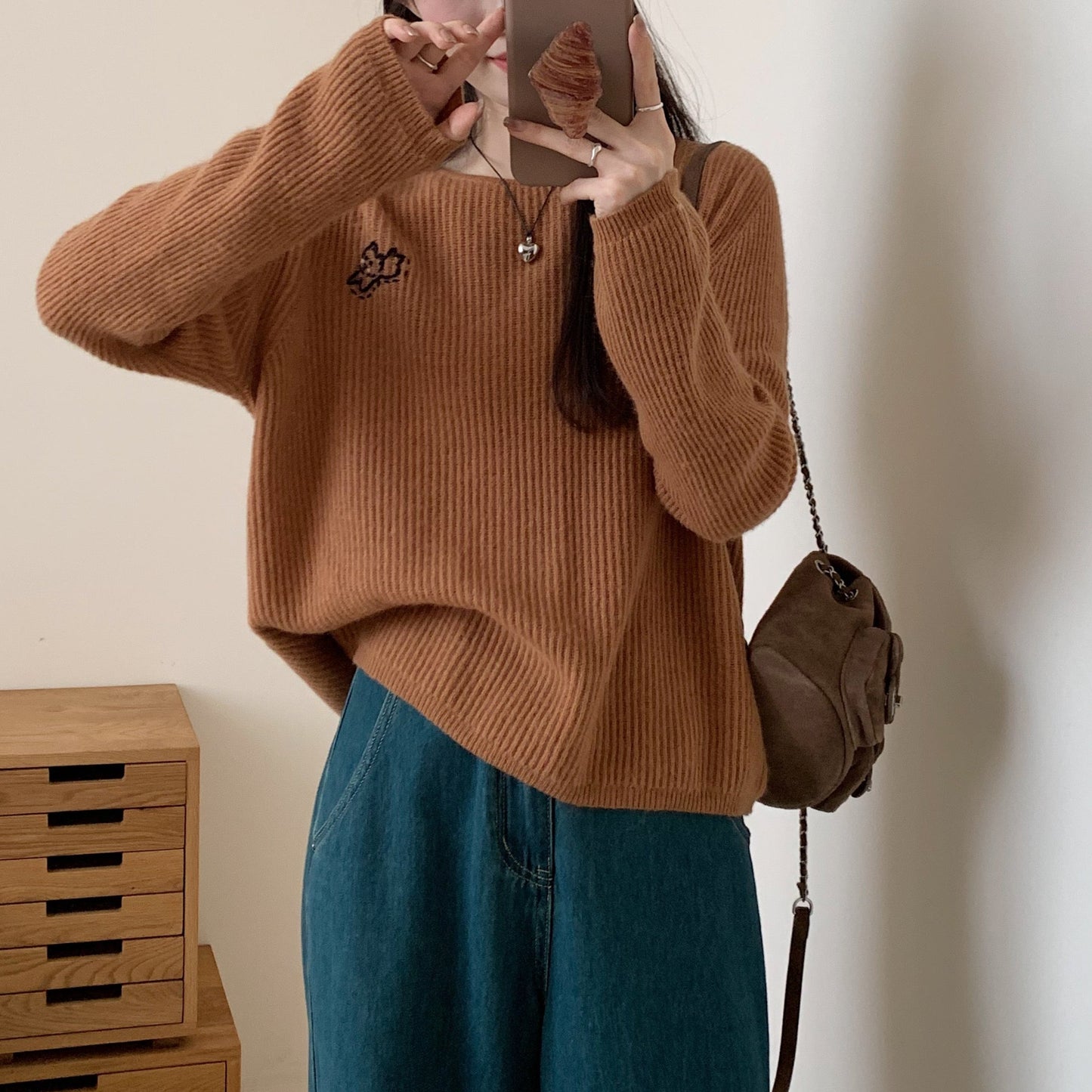 Hand Embroidery Wool Sweater