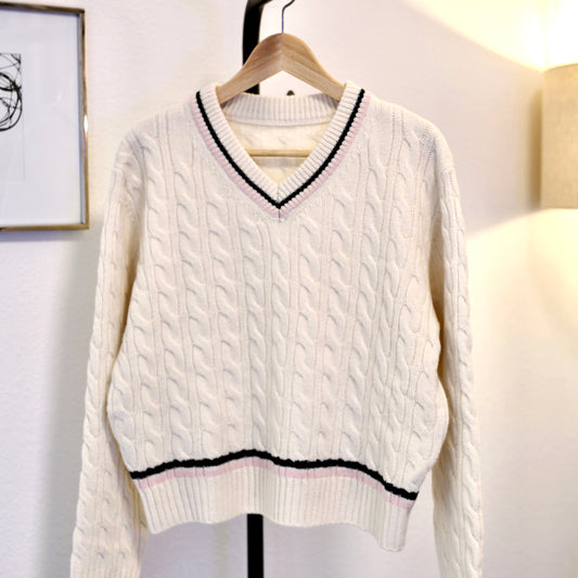 V Neck Wool Sweater