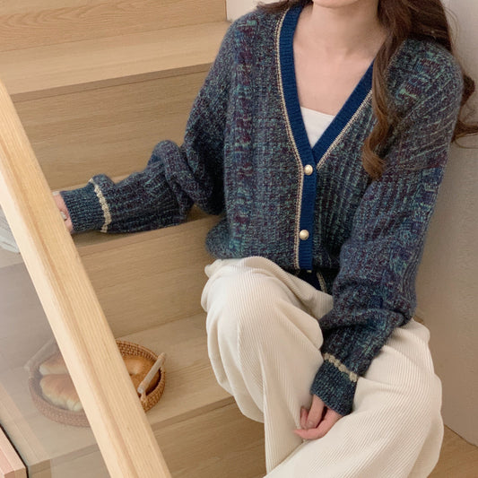 V Neck Wool Cardigan