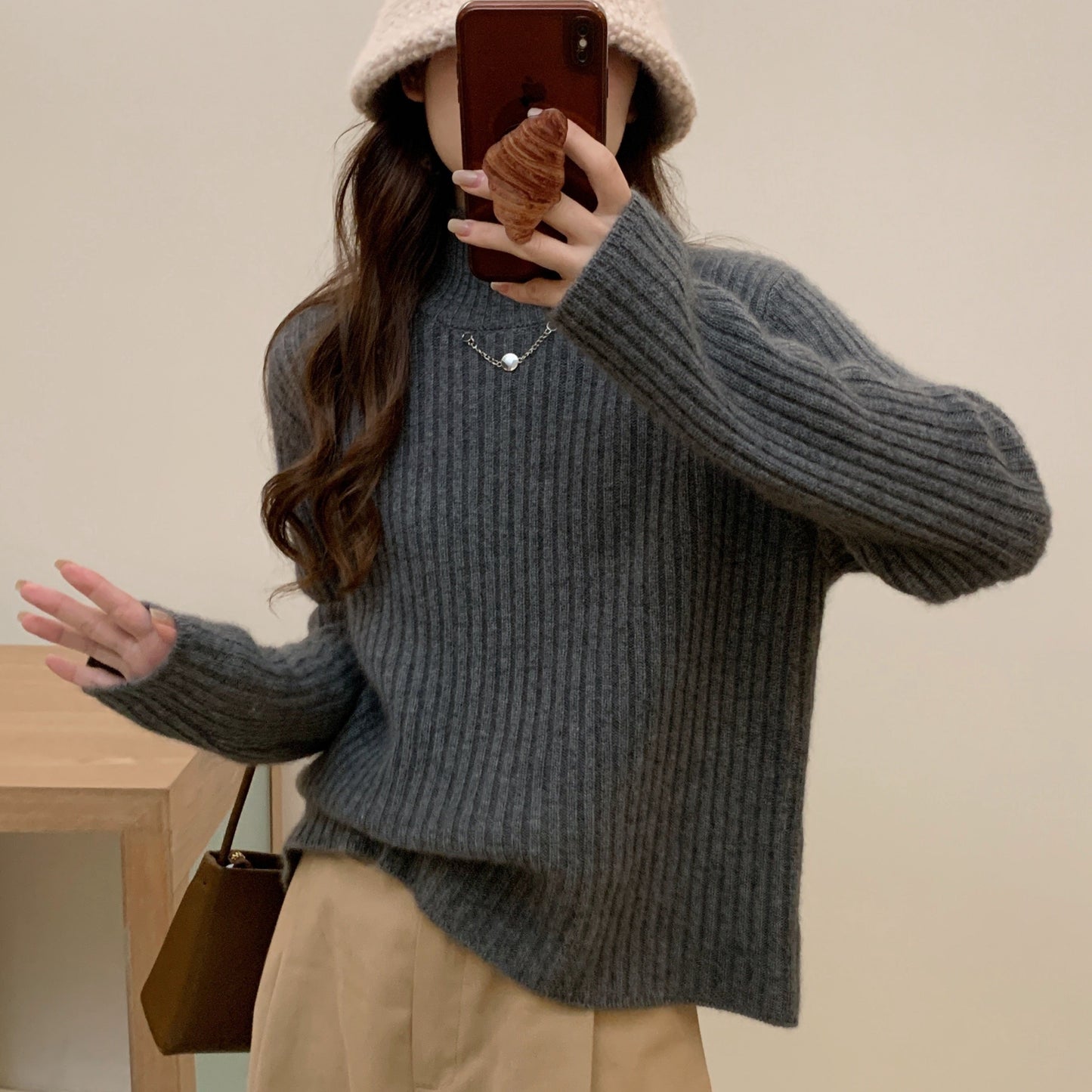 Turtle Neck Wool Sweater