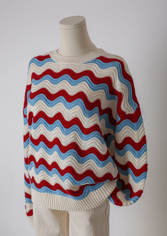 Rainbow pull-over Wool sweater