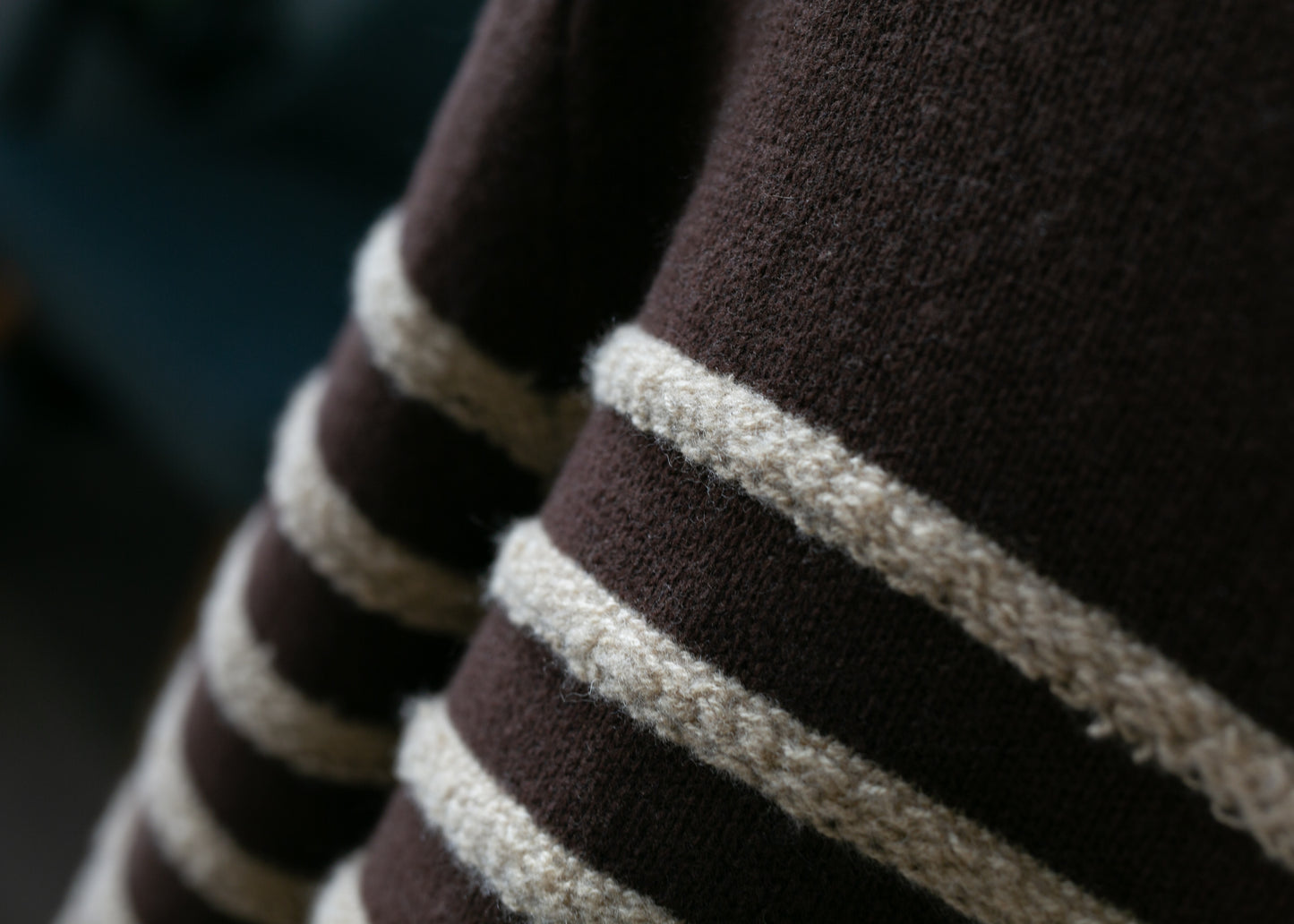 Wool Knit Strip Sweater