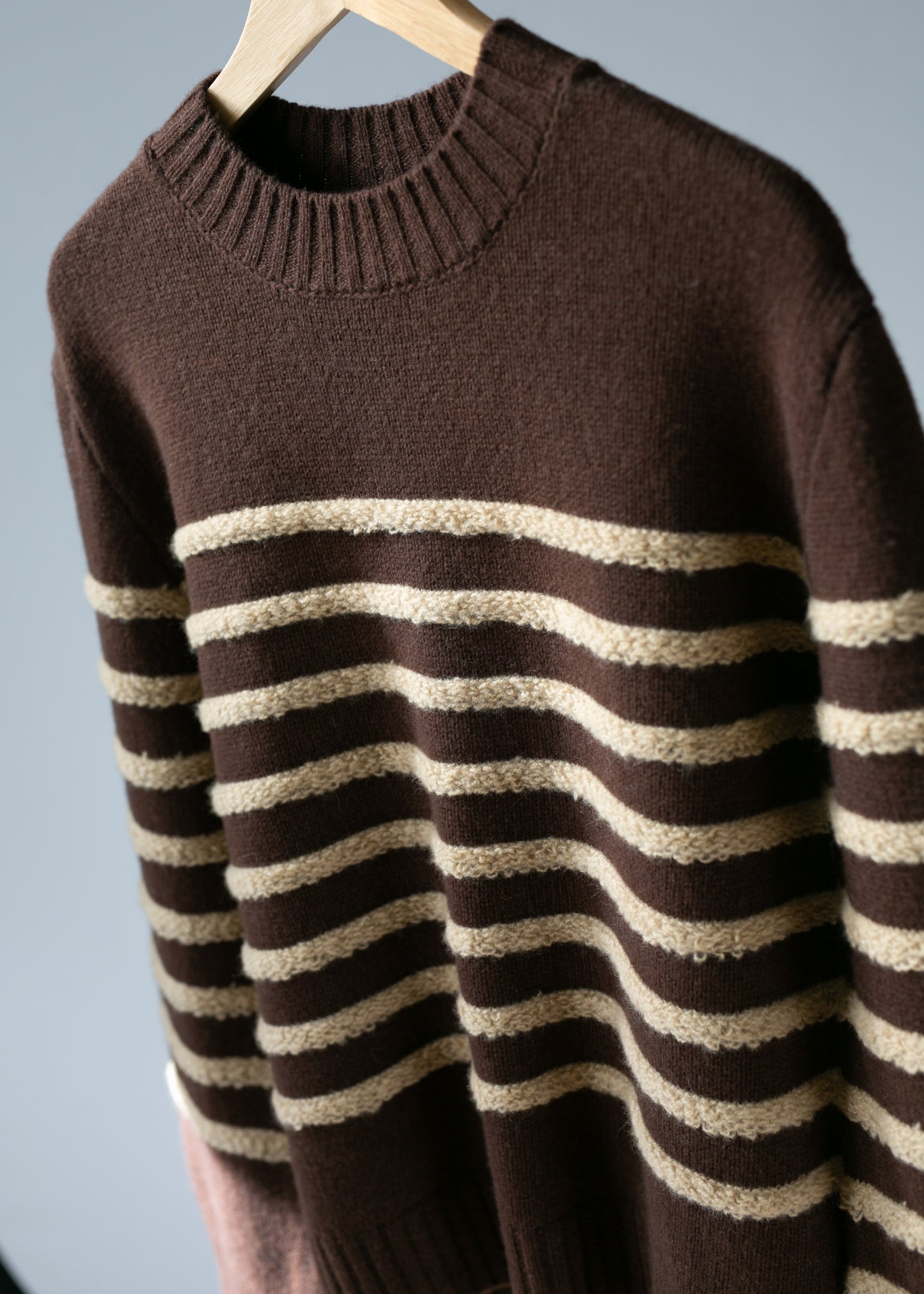 Wool Knit Strip Sweater