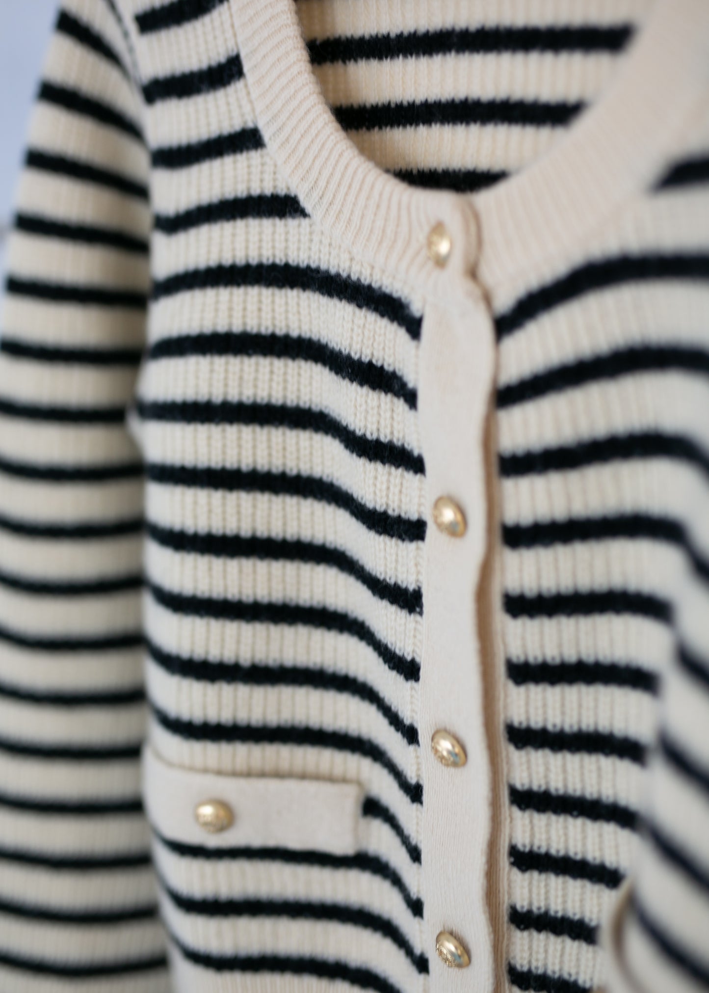 Striped Wool Cardigan