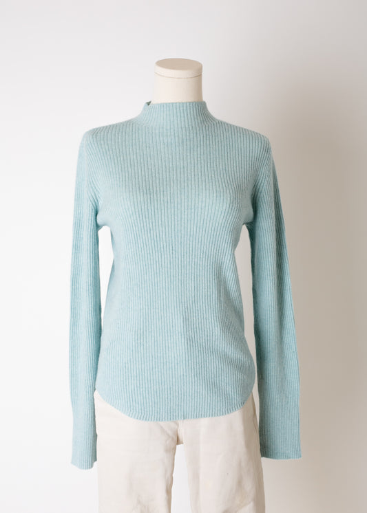 Cashmere blend mock neck sweater