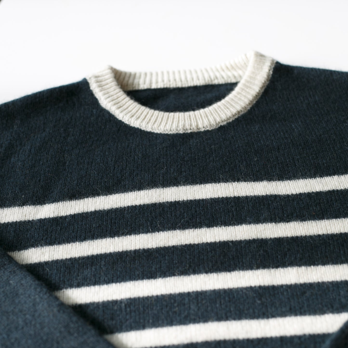 Striped Wool Crew Sweater