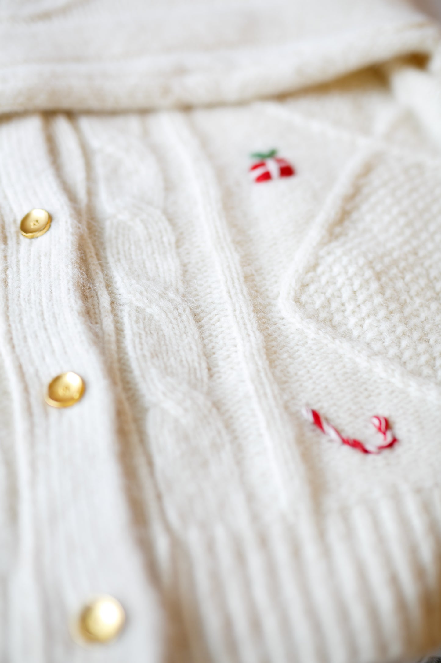 Hand-Embroidered Wool Cardigan