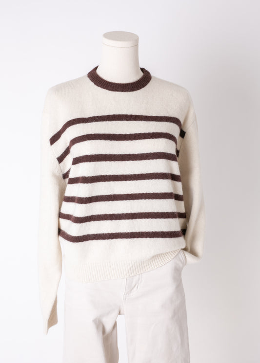 Striped Wool Crew Sweater