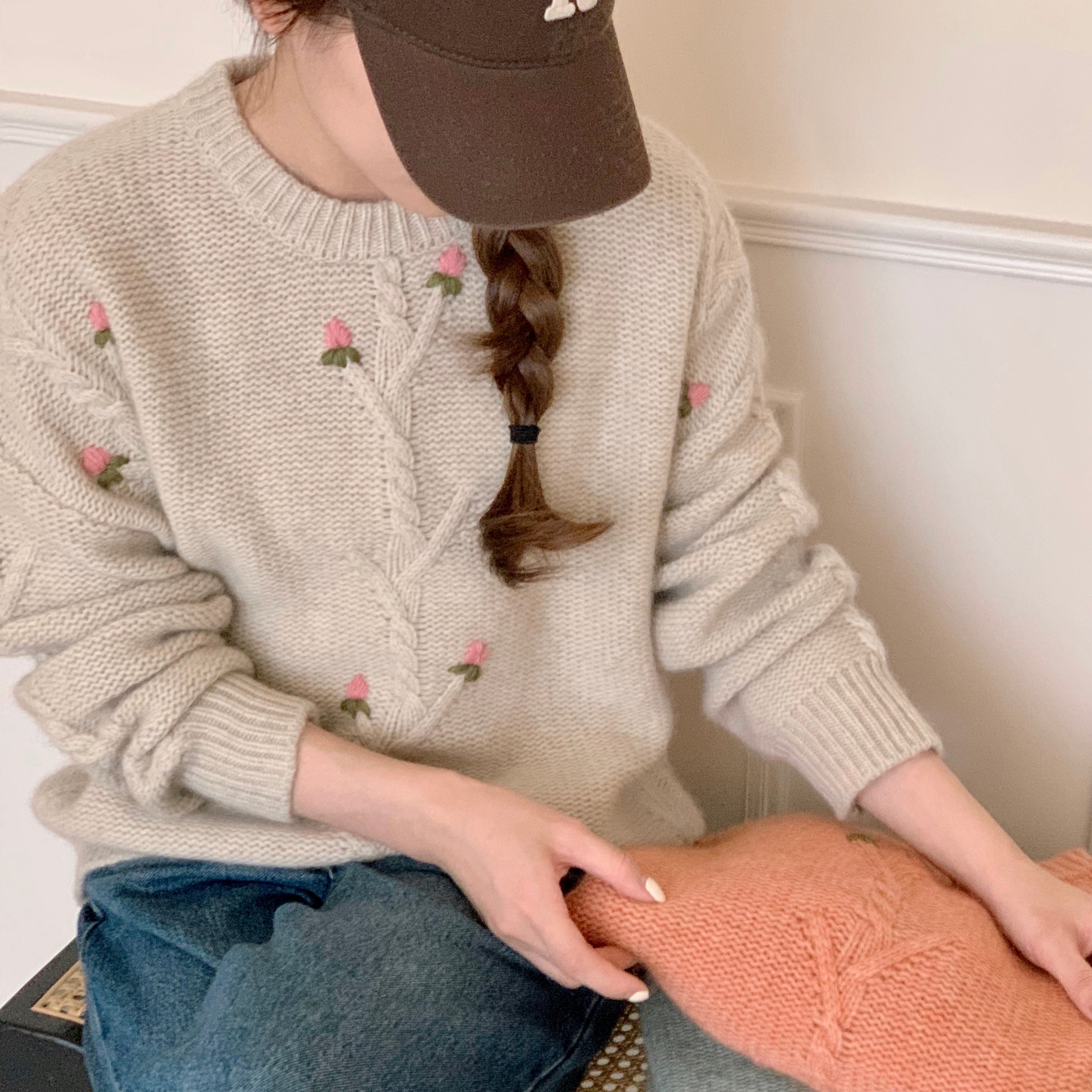 Embroidery on hotsell woolen sweater