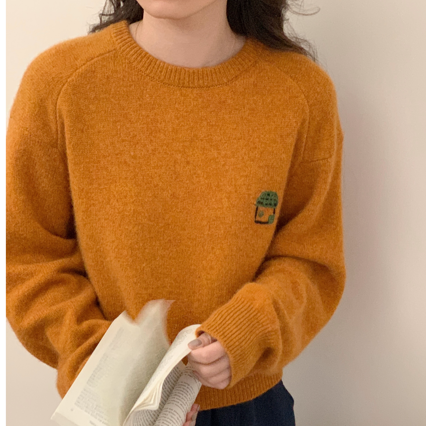 Hand-Embroidered Wool Sweater